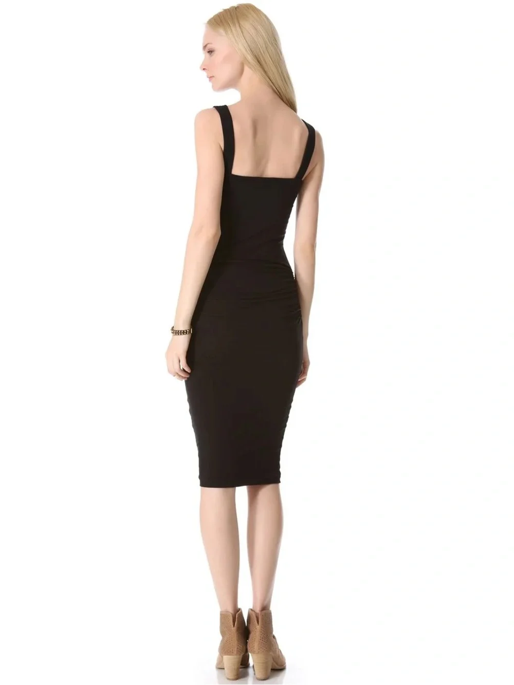 James Perse Ruched Midi Dress - Picture 2 of 9